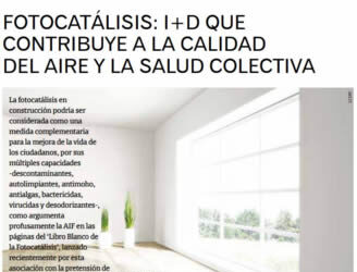 FOTOCATÁLISIS: I+D que contribuye a la calidad del aire y a la salud colectiva(Revista CIC)