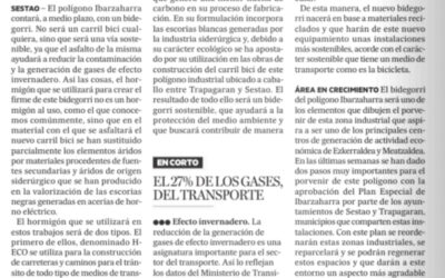 El bidegorri de Ibarzaharra tendrá pavimento sostenible