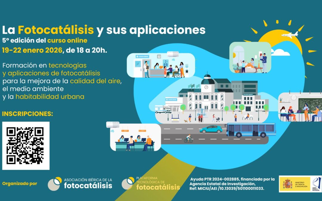 Abiertas las inscripciones para la 5ª edición del Curso Online sobre Fotocatálisis y sus Aplicaciones
