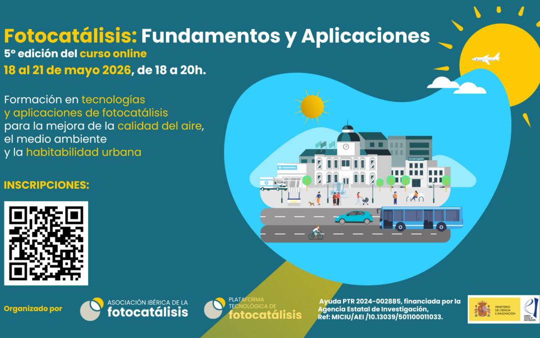 Nueva fecha del Curso Online sobre Fotocatálisis y sus aplicaciones: 18–21 de mayo